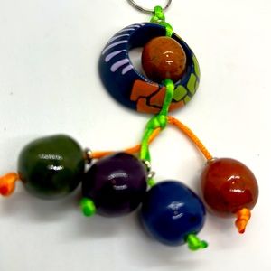Brand new brilliant beaded key chain convertible to necklace whatever Ecuador